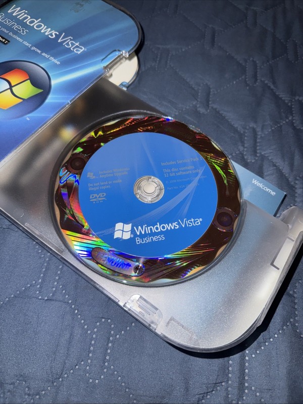 Microsoft Windows Vista Business SP1 DVD w/ Product Key Complete Retail CIB gallery