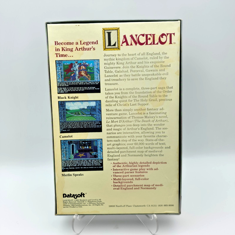 CIB! Rare! Lancelot (Commodore 64/128, 5.25" Disk, 1988 Datasoft) – Tested! gallery