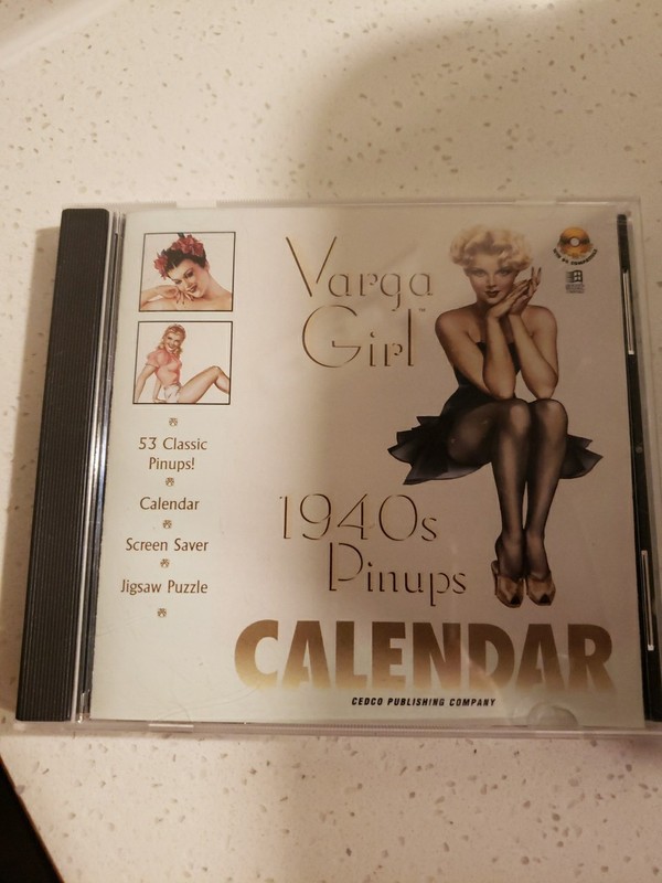 VARGA GIRL 1940s Pinups Calendar/Screen Saver/Jigsaw Puzzle Cedco