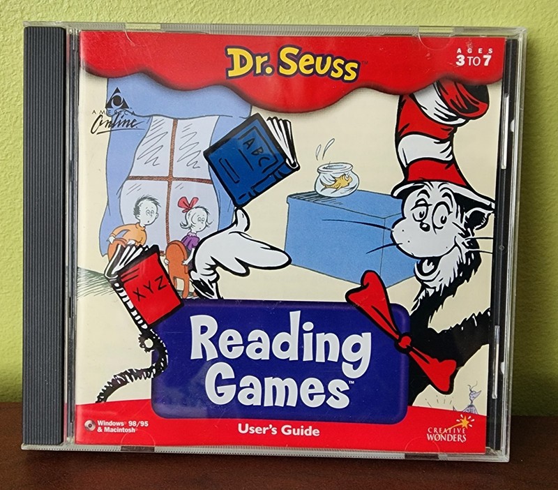 Dr. Seuss Reading Games PC CD-Rom Game 1999 – RARE Creative Wonders Windows/Mac