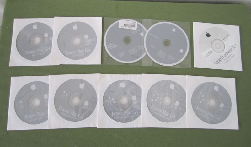 Power Mac G4 Apple Disc Software Set 10 Discs OS 9 OS X