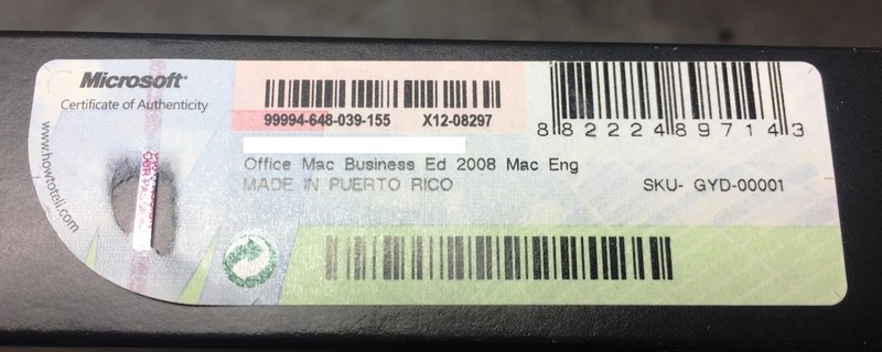 Microsoft Office MAC 2008 Business Edition Retail box gallery