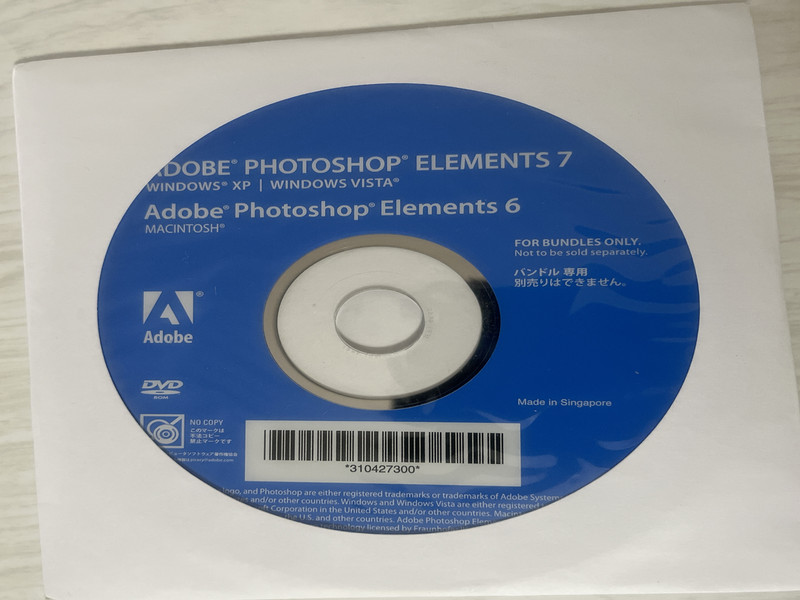 Adobe Photoshop Elements 6 (Mac) and 7 (Win) w/product key