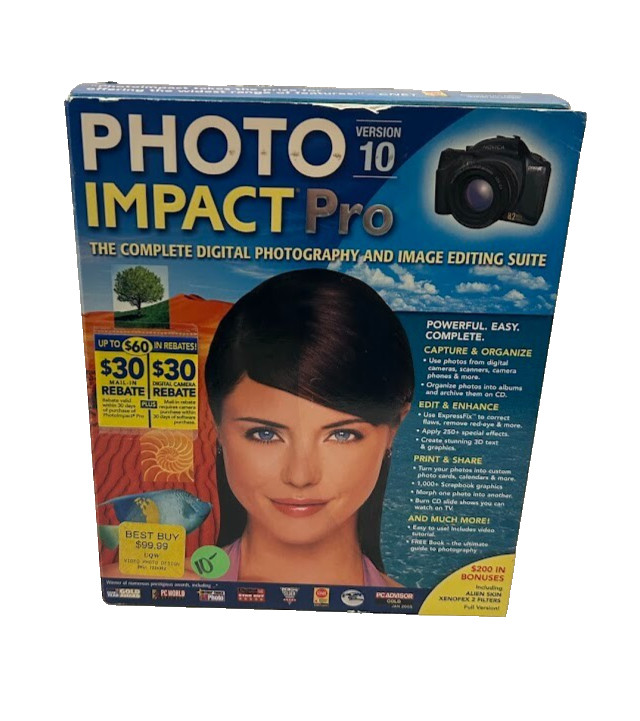 Photo Impact Pro Version 10 Complete Digital Photography Image Editing Suite