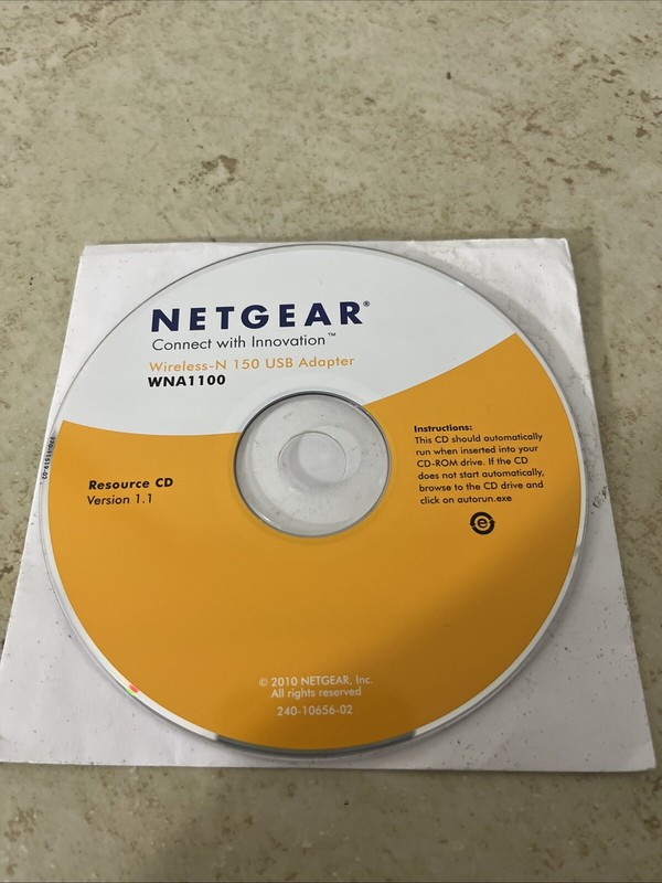 Netgear Wireless Router WNA1100 Resource CD Ver. 1.1 2010
