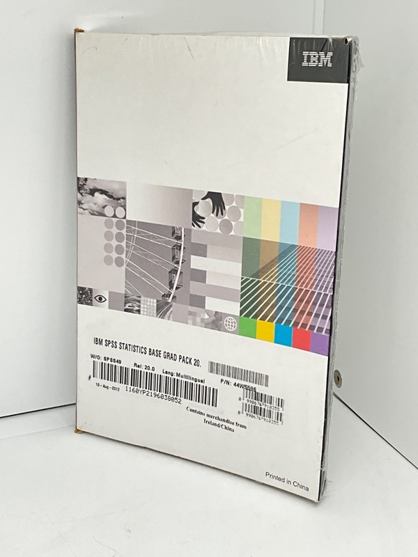 IBM SPSS Statistics Base Grad Pack 20.0 CD-ROM & DVD, SEALED