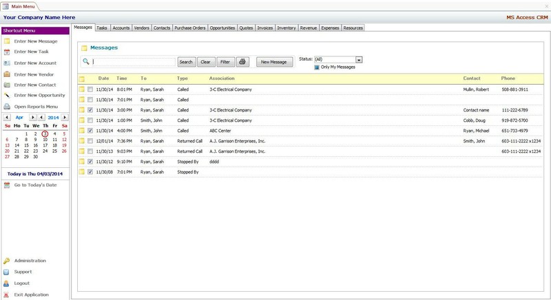 MS Access Based CRM Software – Use As-Is or Customizable
