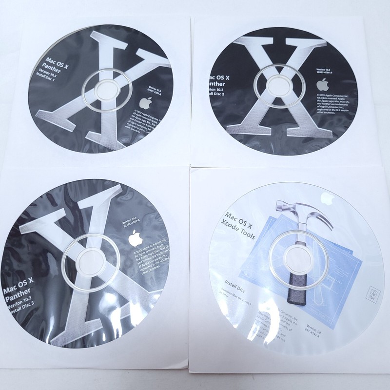 Apple Mac OS X 10.3 Panther Big Retail Box Complete 4 Discs Manuals M9227LL/A gallery
