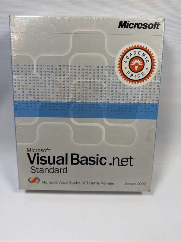 Microsoft Visual Basic .NET 2002 (Retail) (1 User/s) – Full Version for Windows