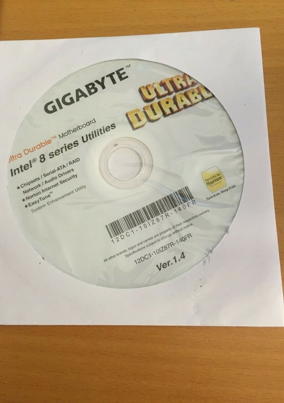 GIGABYTE INTEL 8 SERIES UTILITIES Ver.1.4. CD DVD with GA-H81M-S2PV BOOKLETS