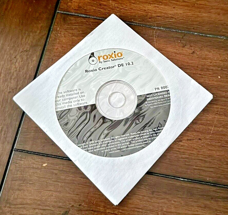 ROXIO CREATOR DE 10.2 CD SONIC SOLUTIONS INSTALL DISC DISK – NEW SEALED