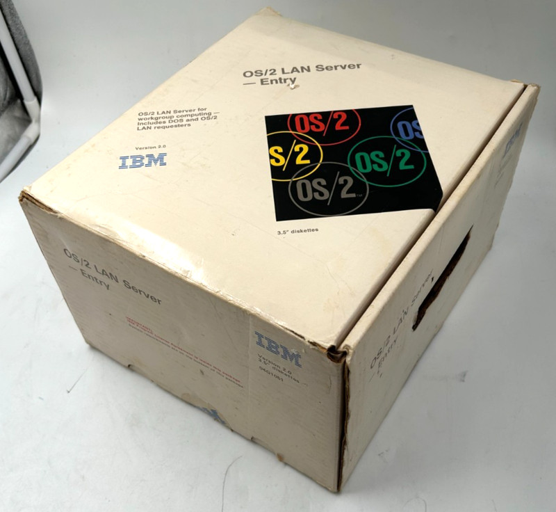 Open Box IBM OS/2 LAN server – entry on 3.5″ Floppy