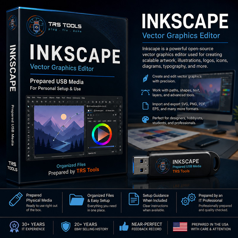 Inkscape USB Prepared Physical Media Vector Graphics Editor