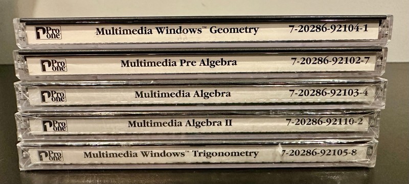 Pro One Multimedia Math Pre-Algebra Algebra Geometry Algebra 2 Trigonometry (CD) gallery
