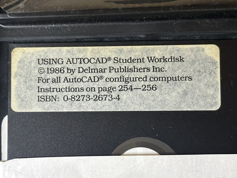 Using AutoCAD Student Workdisc Delmar Pub. 1986 For All AC configured computers