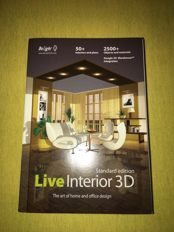 Live Interior 3D Standard Edition DVD-Rom MAC Computer Program BeLightSoft New