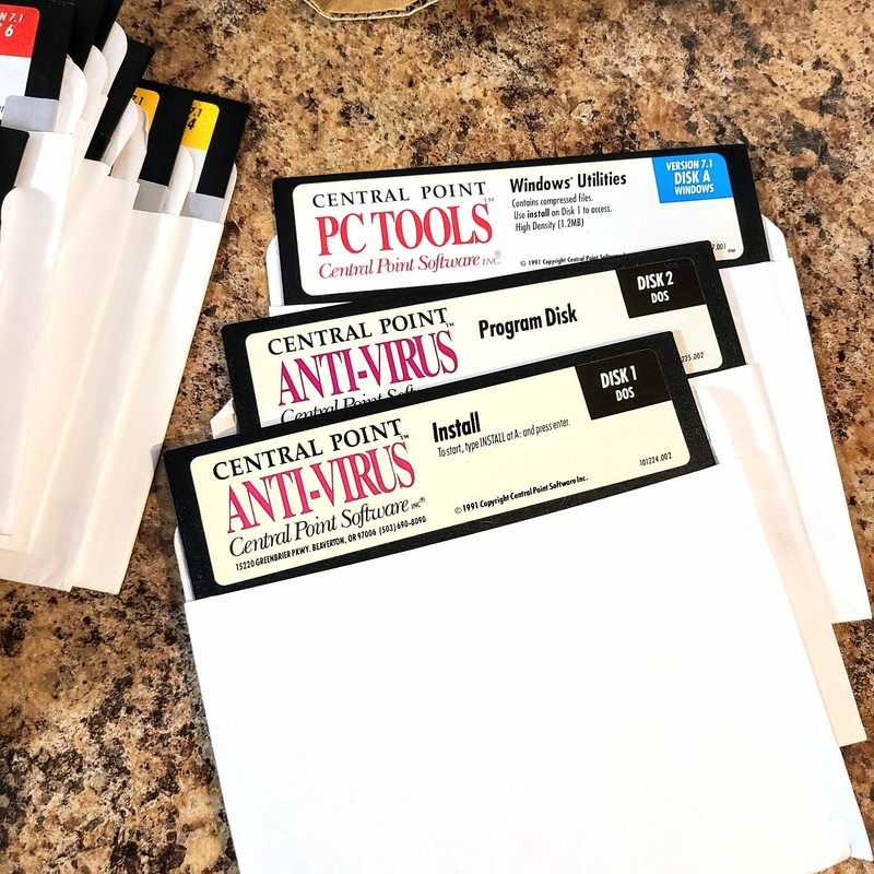 1991 Central Point PC Tools, 5" Floppy Diskettes, DOS Disks, 17 Disks In All gallery