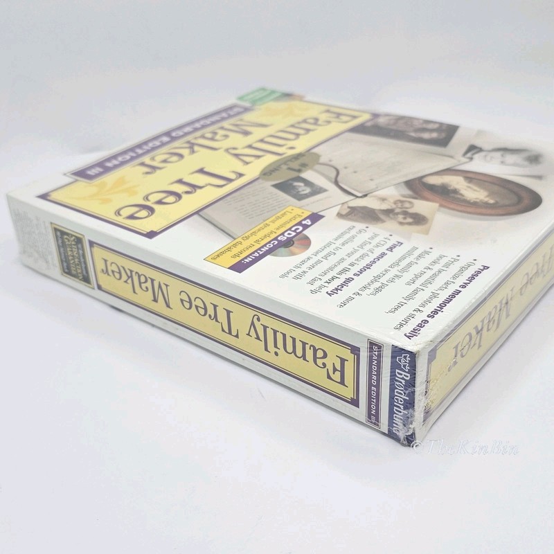 Family Tree Maker Standard Edition III Windows 95 3.1 CD-ROM Broderbund V4 Seald gallery