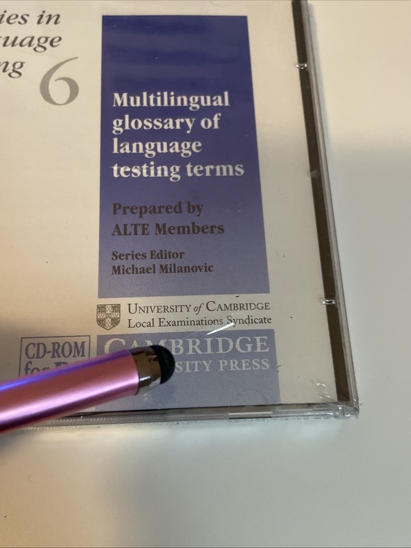 Studies in Language Testing 6 Multilingual Glossary of Language Testing CD ROM gallery