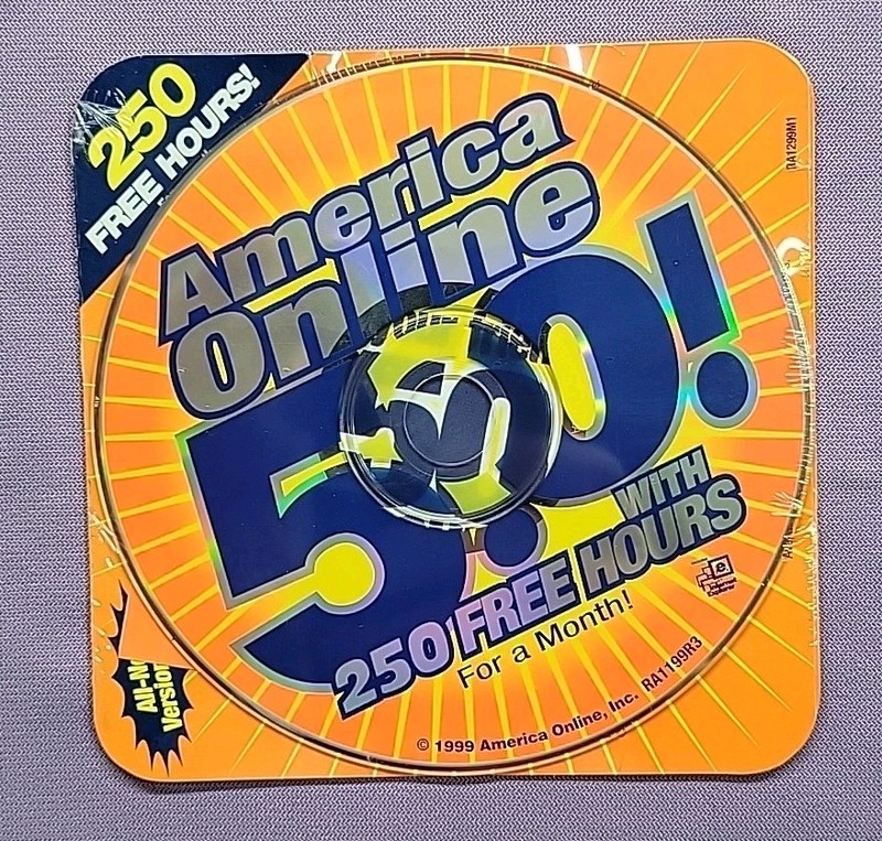 Vintage 1999 – AOL America Online 5.0 – Sealed – Software Install CD