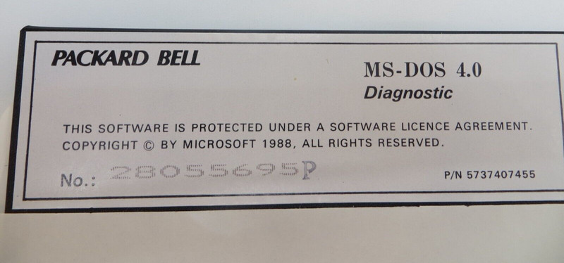 MS-DOS 4.0 5.25" Floppy Disks Packard Bell Computer Program Discs vintage gallery