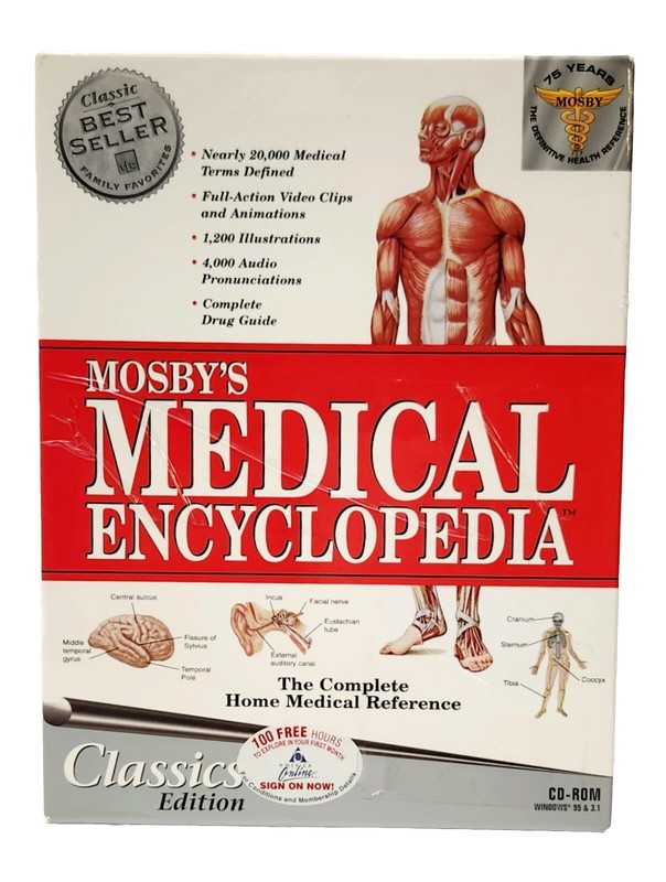 Mosby’s Medical Encyclopedia CD-ROM, Windows 3.1, 95+, Classics Edition New 1998