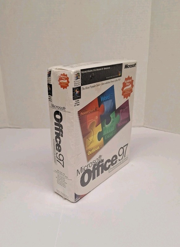 Microsoft Office 97 Professional Edition Full Version CD Sealed C4 gallery