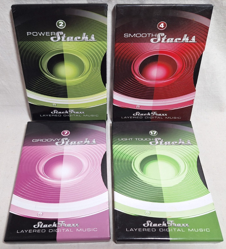 4 Audio Digital Juice Stacks Traxx Layered Digital Music 2, 4, 7, 17 VGC