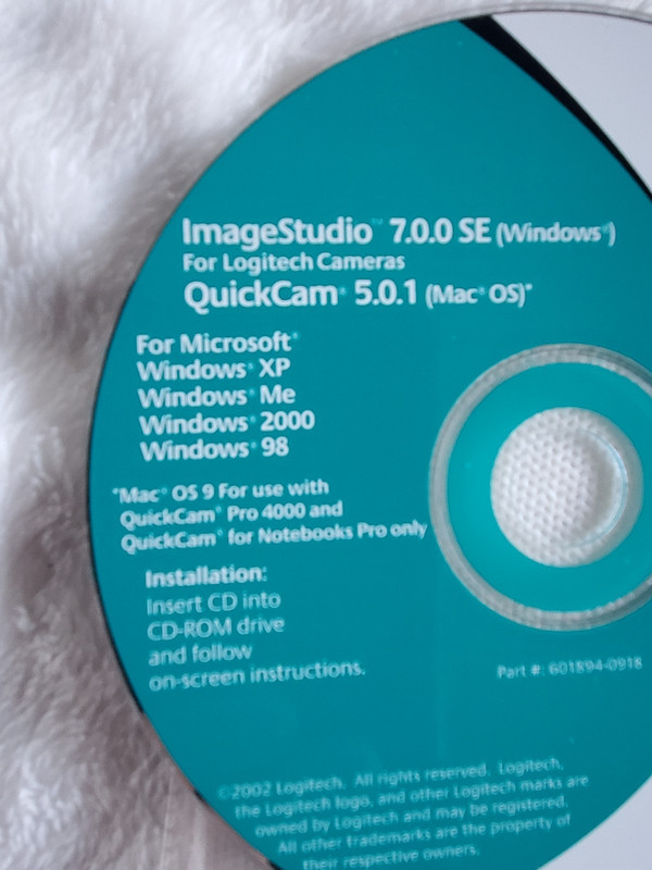 Logitech ImageStudio 7.0.0 Windows Driver CD QuickCam 5.0.1 (Mac) 2002 New gallery