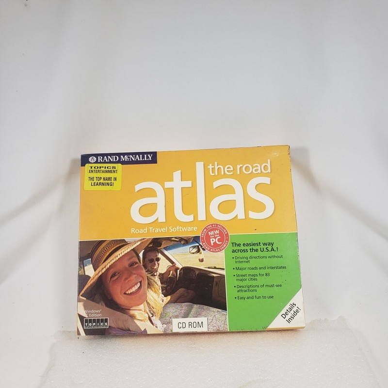 Rand McNally Road Atlas Road Travel Software 2002 CD ROM Windows Sealed Box