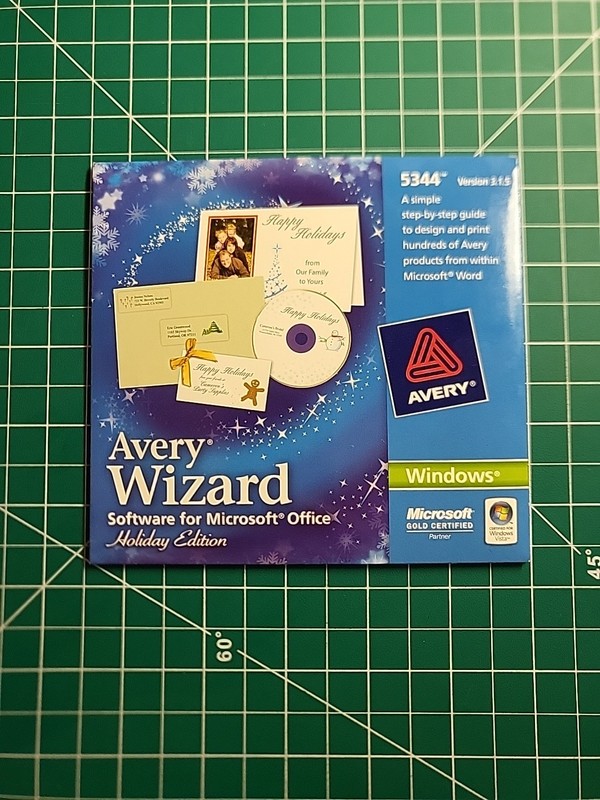 New Sealed Avery Wizard CD 5344 for Microsoft Office Windows Vista XP 2000 ME 98