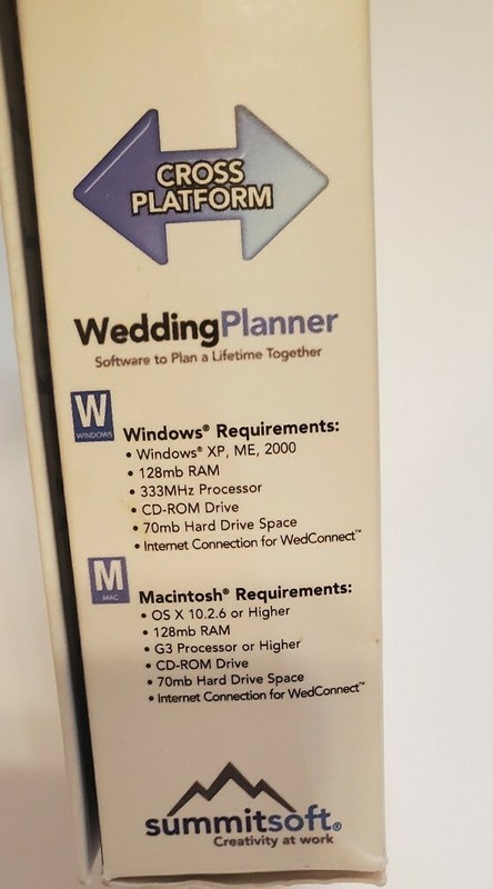Wedding Planner Software By Summitsoft Windows/Macintosh 2006 Brand New Sealed gallery