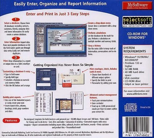 My Software My Database - Organize & Report PC Software Sealed New gallery