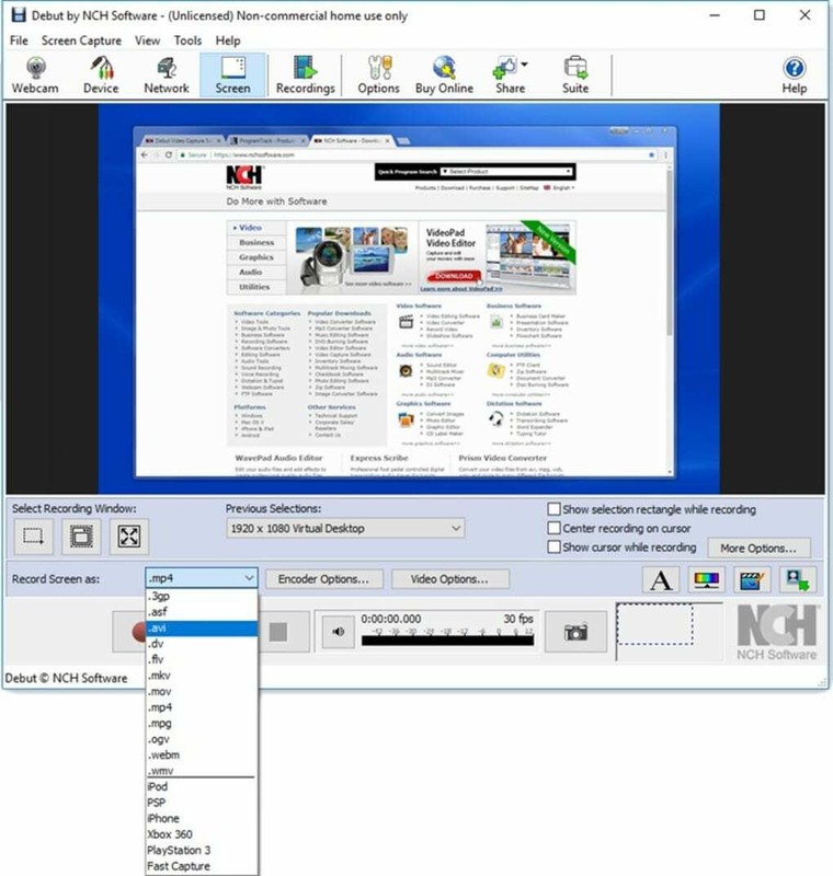 Debut Video Capture Software ,Capture Video with webcam gallery