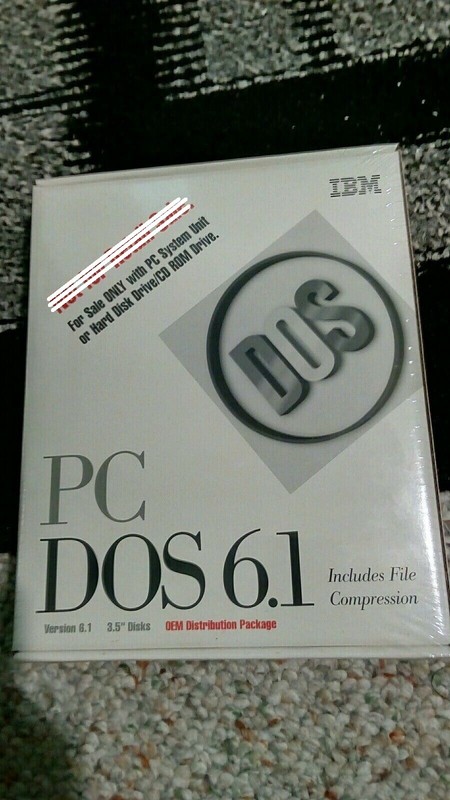 IBM PC DOS 6.1 Software Operating System Vintage 3.5” disk in box 1993
