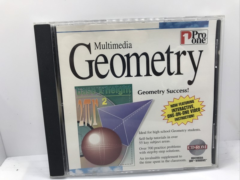 Pro One Multimedia Geometry CD-ROM | Windows 95/3.1 | Retro Educational Software