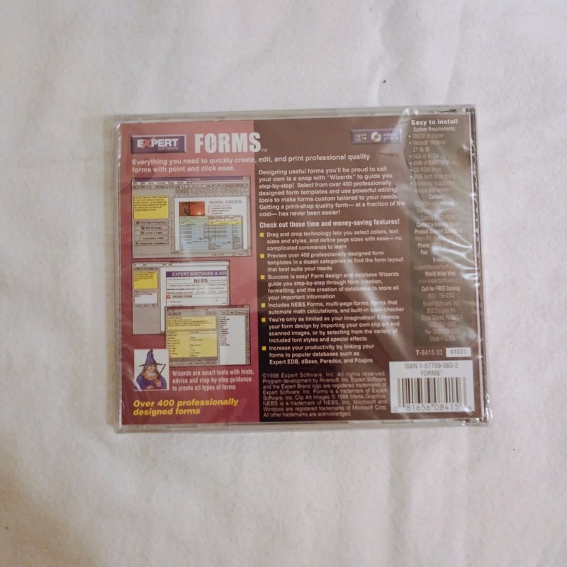 Expert Software Forms Small Office Home Office PC CD-ROM 1998 Vintage New Sealed gallery