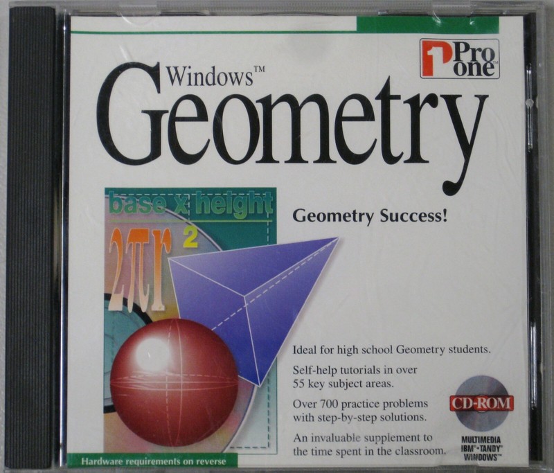 o’o’o . GEOMETRY Windows CD Pro One Ideal for Geometry Students . Home Schooling