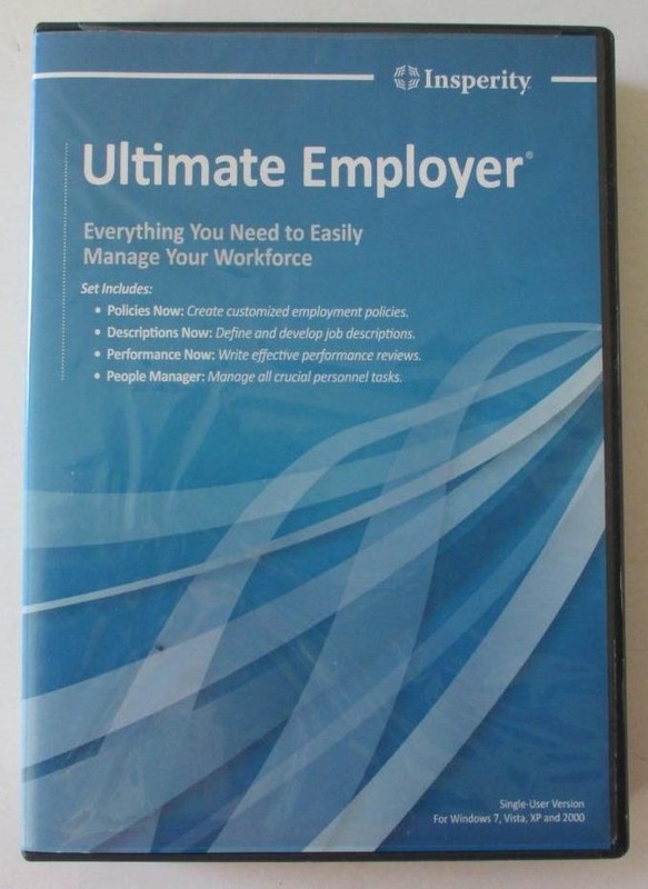 ULTIMATE EMPLOYER Software From Insperity (4 CDs) Easily Manage Your Workforce