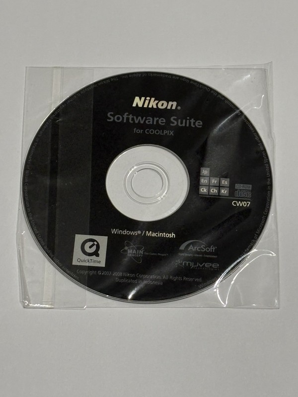 Nikon Software Suite for Coolpix CD-ROM for Windows and Mac – ArcSoft