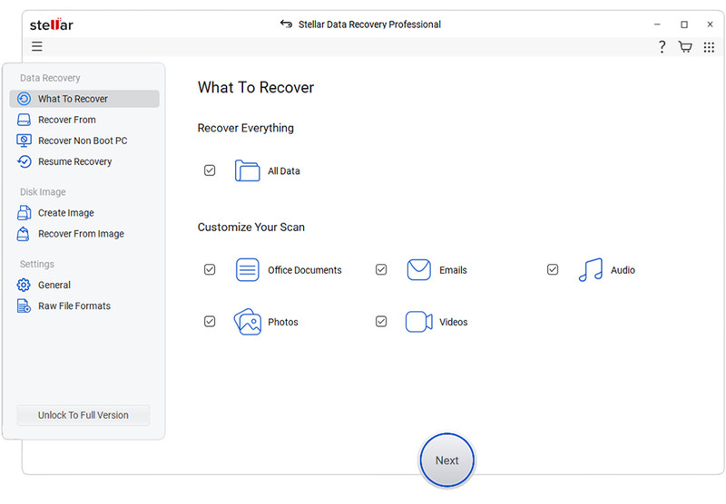 Stellar Data Recovery Professional for Windows | Email Delivery | Download gallery