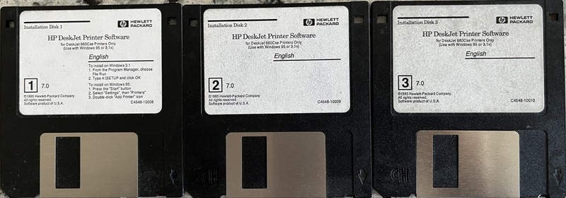 HP DeskJet Printer Software – for DeskJet 660Cse Printers – Windows95 or 3.1X