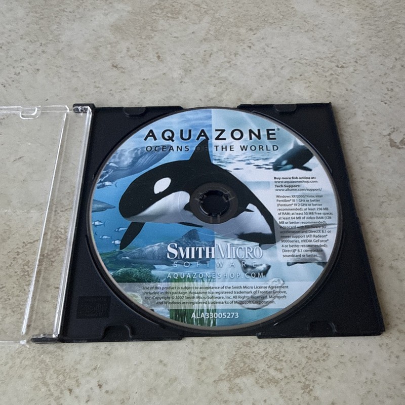 Aquazone Oceans Of The World Smith Micro Software PC 2007 Aqua Zone W Serial Num