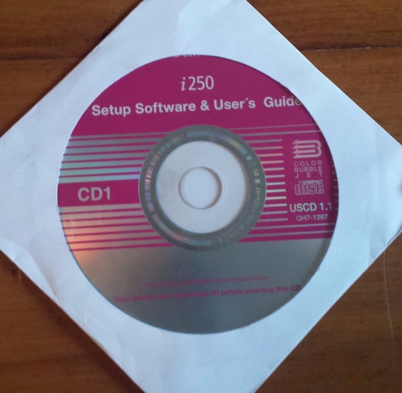 CANON i250 SETUP SOFTWARE & USER’S GUIDE CD **************************