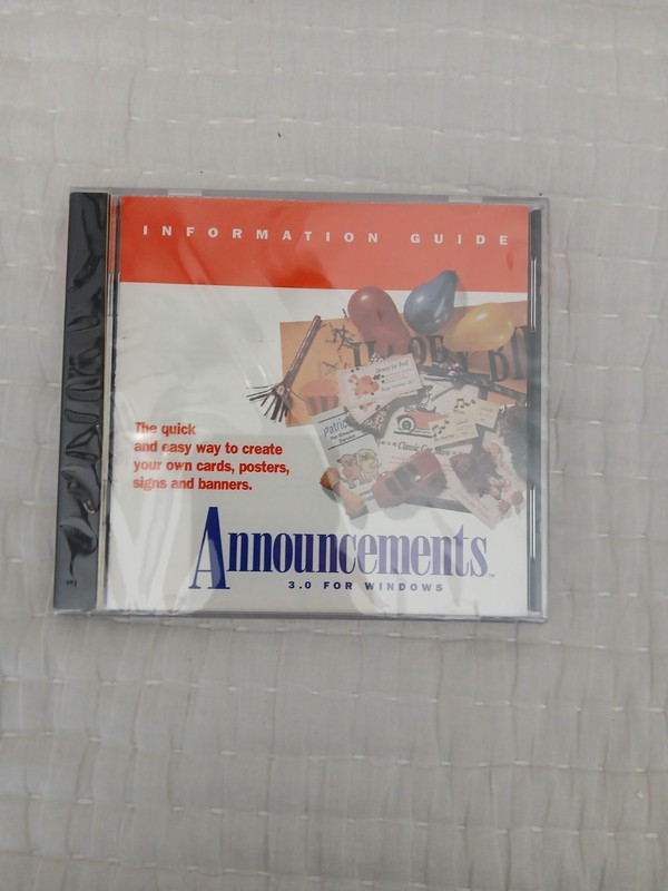 Announcements 3.0 For Windows (Vintage PC CD-ROM) SEALED