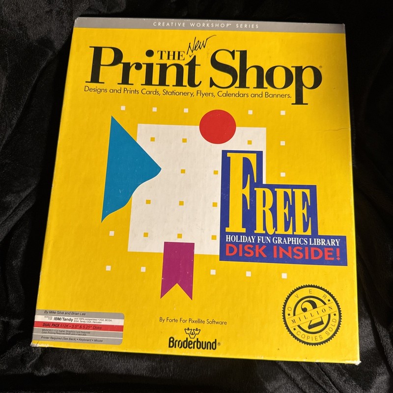 The New Print Shop Software by Broderbund for IBM/Tandy 1989 - BRAND NEW
