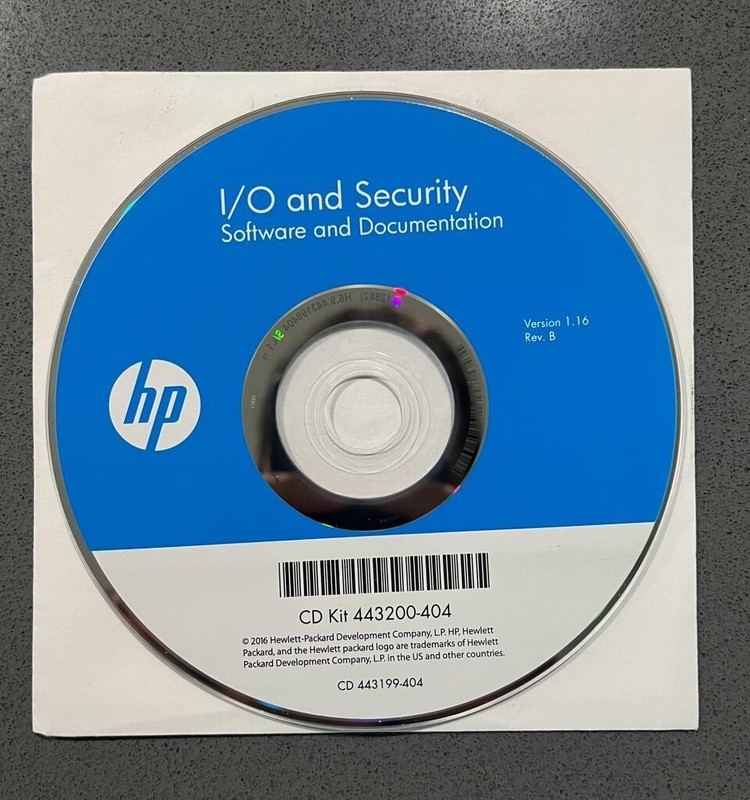 HP I/O AND SECURITY SOFTWARE AND DOCUMENTATION CD Kit 443200-404