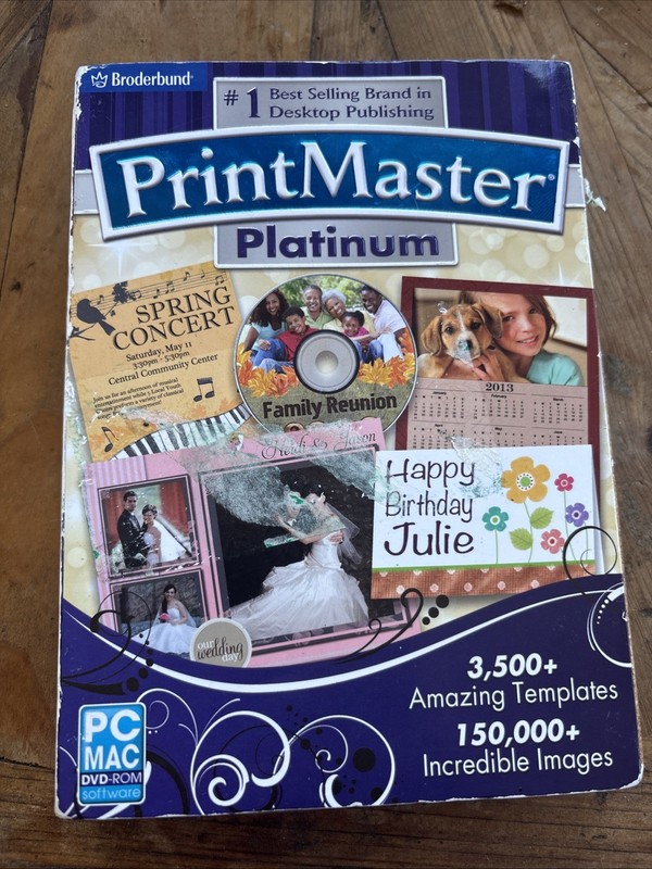 Print Master Platinum PC MAC DVD-ROM New Sealed