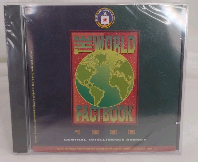 World Factbook 1996 C.I.A. CD-Rom Mac & PC *Factory Sealed*😎🤫🫢