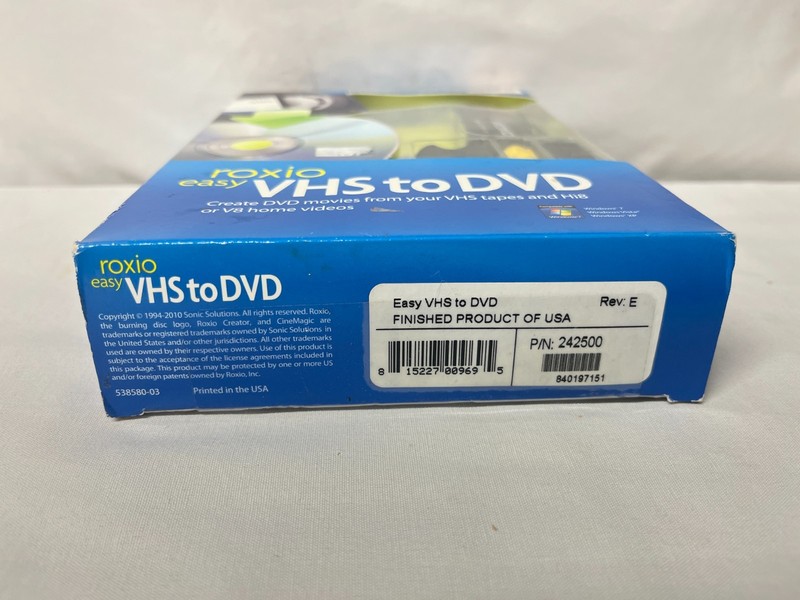 Roxio Easy VHS to DVD for Windows Create DVD Movies from VHS & Audio Tapes To CD gallery